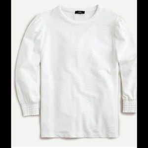 White three quarter length-smock-sleeve JCrew top!